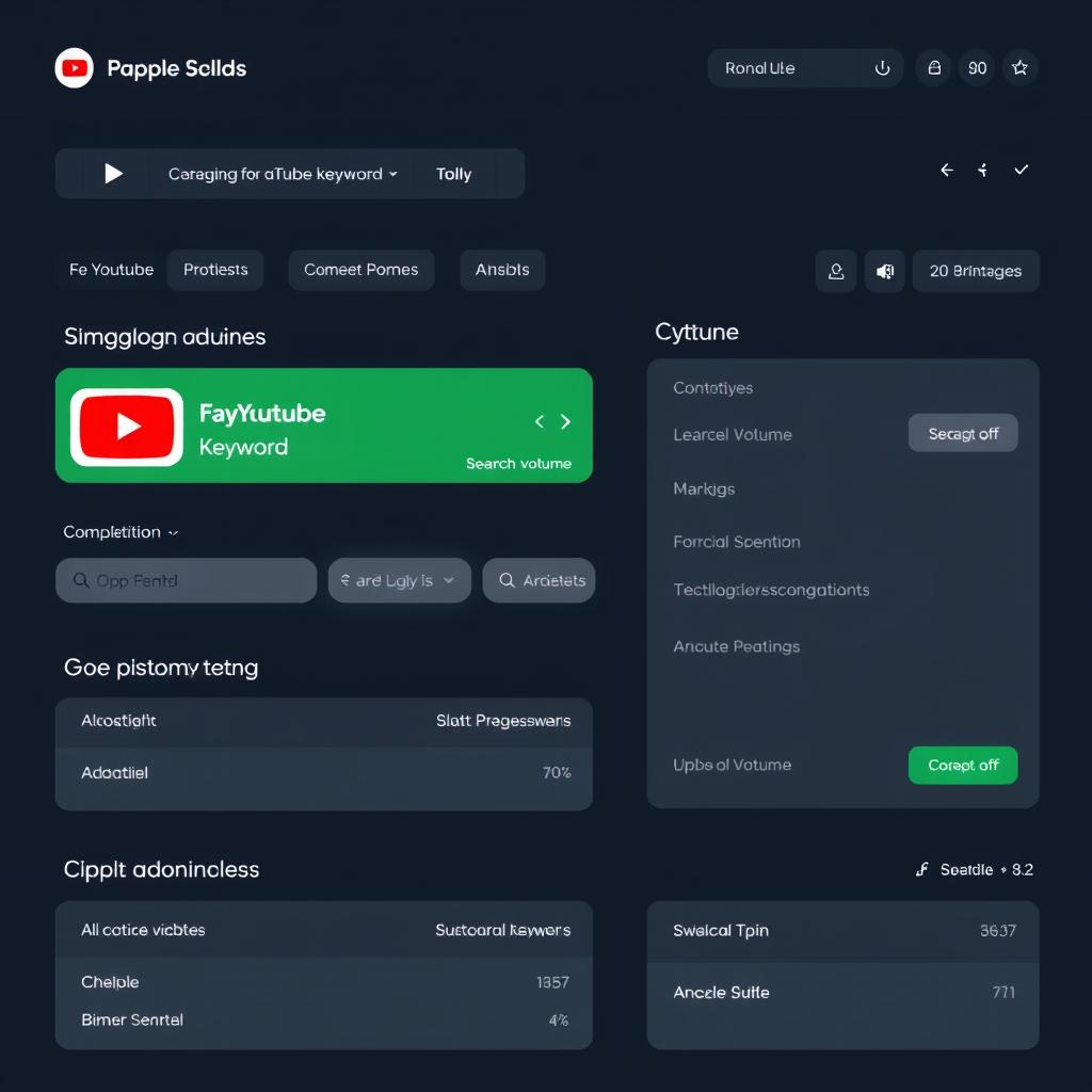 AI SEO optimization tool analyzing YouTube keywords and metrics