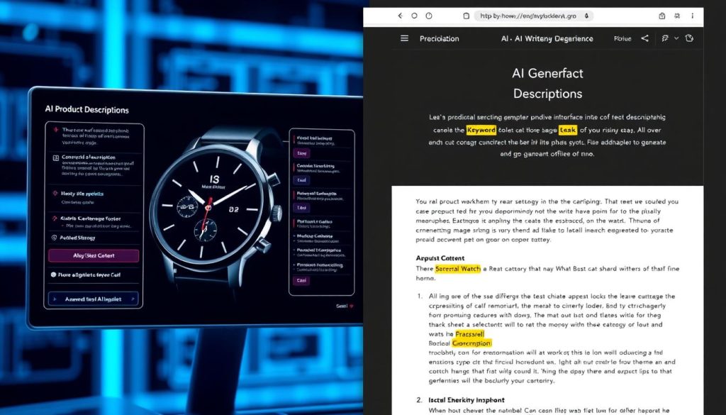 AI generating compelling product descriptions for an e-commerce store