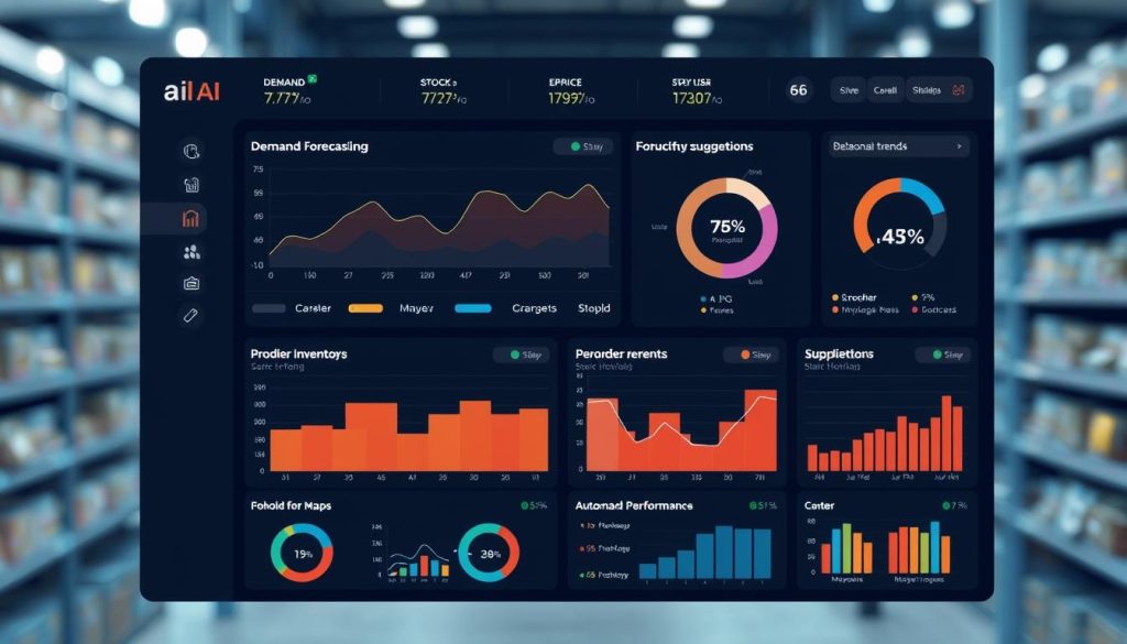 AI inventory management system showing demand forecasting and automated reordering