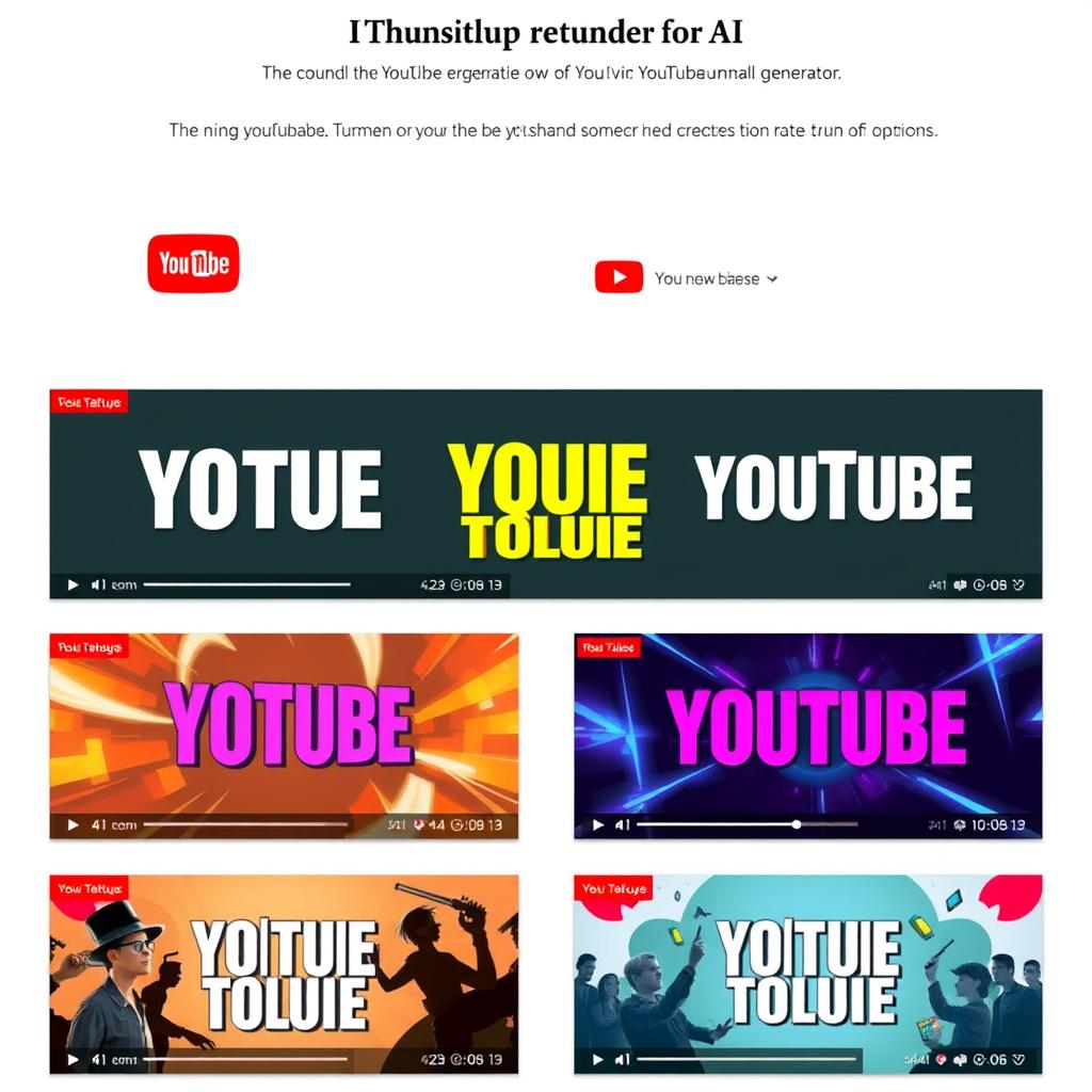 AI thumbnail generator creating eye-catching YouTube thumbnails