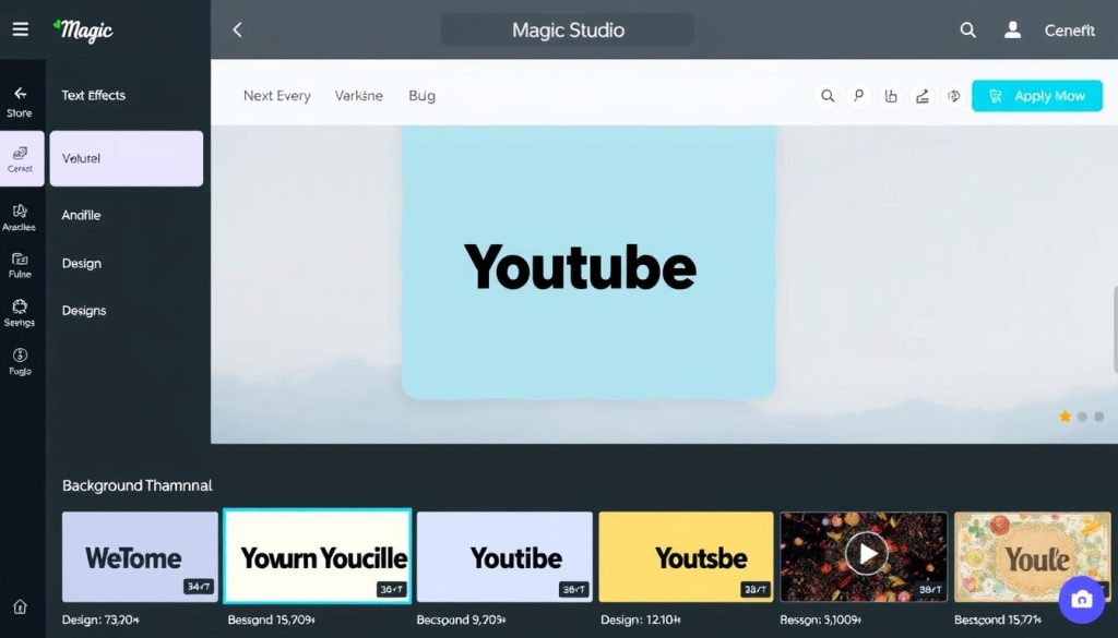 Canva Magic Studio creating YouTube thumbnails with AI