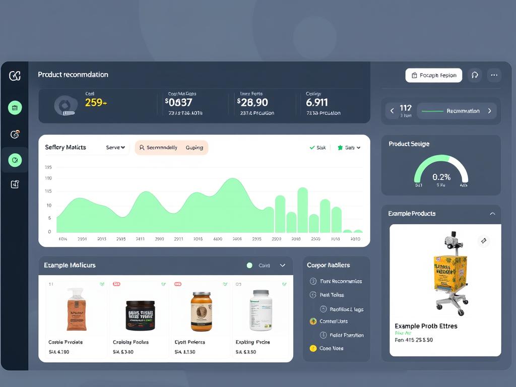 Clerk.io dashboard showing product recommendation engine and performance metrics