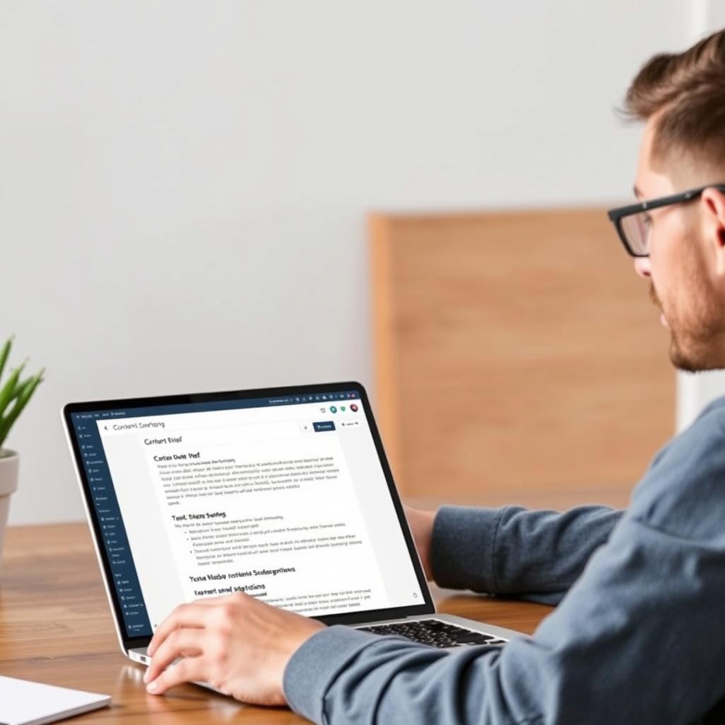 Content marketer creating SEO-optimized content with Outranking