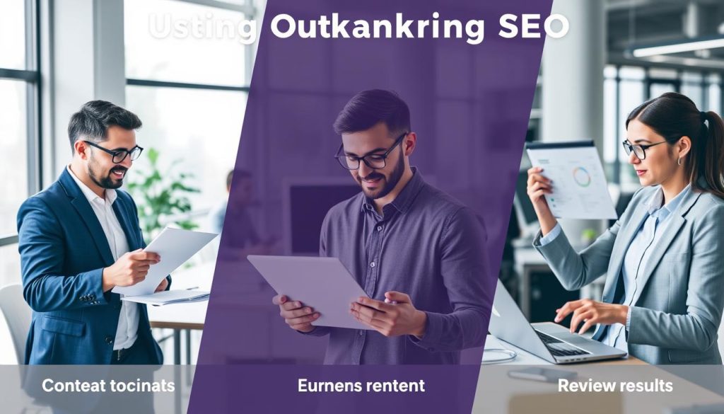 Different professionals using Outranking SEO platform