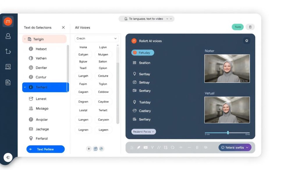 Fliki interface highlighting its realistic AI voices and text-to-video conversion capabilities