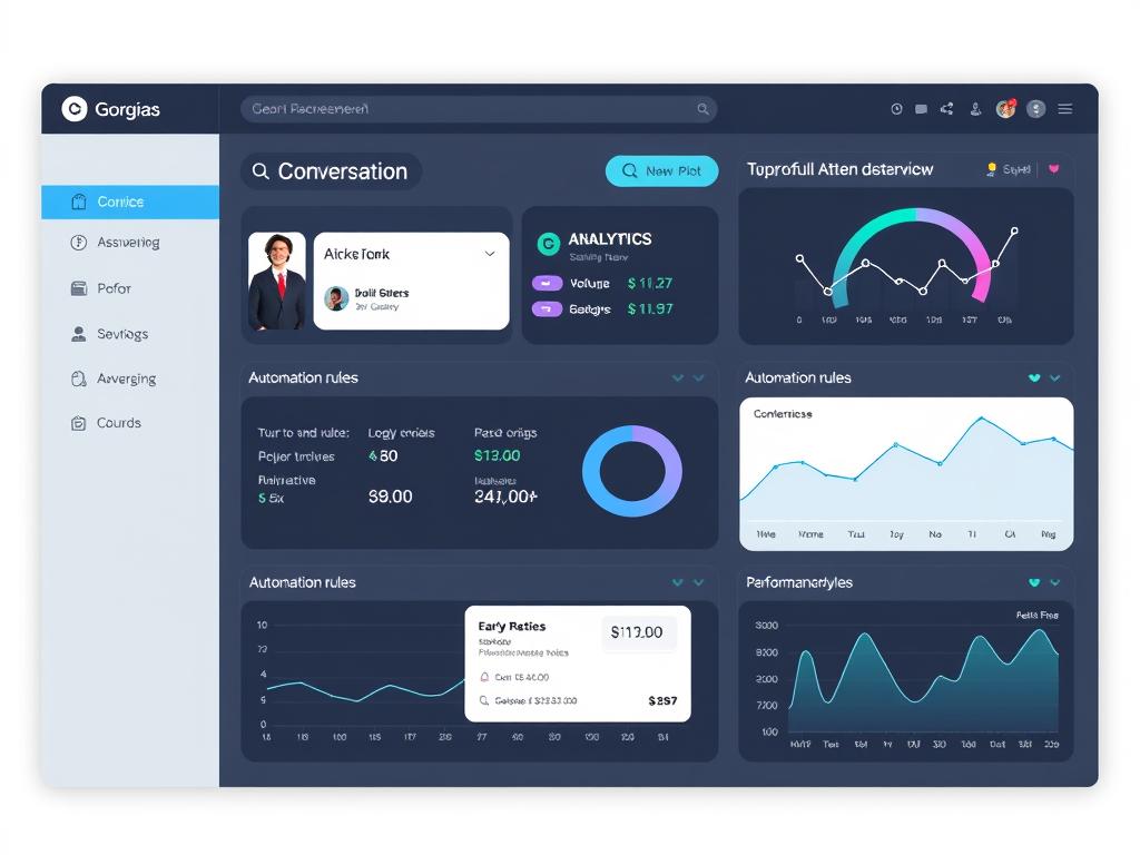 Gorgias AI Agent dashboard showing customer service automation and analytics