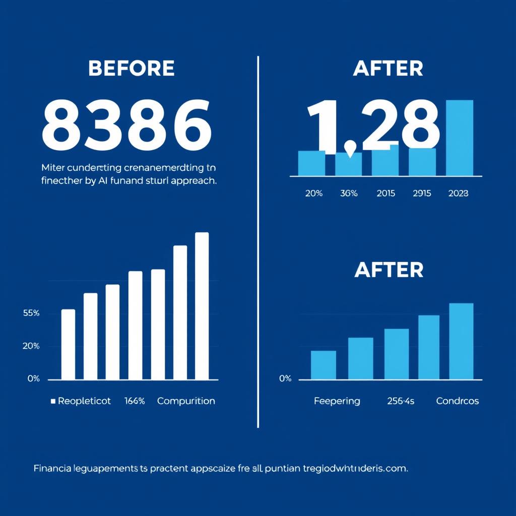 Graph showing improved content metrics after implementing AI-human hybrid approach