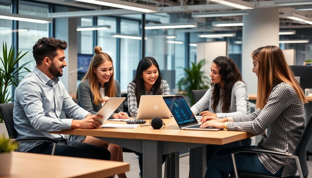 Mid-size business team implementing a comprehensive chatbot solution