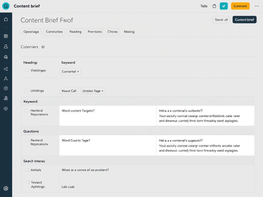 Outranking SEO content brief generator with keyword suggestions
