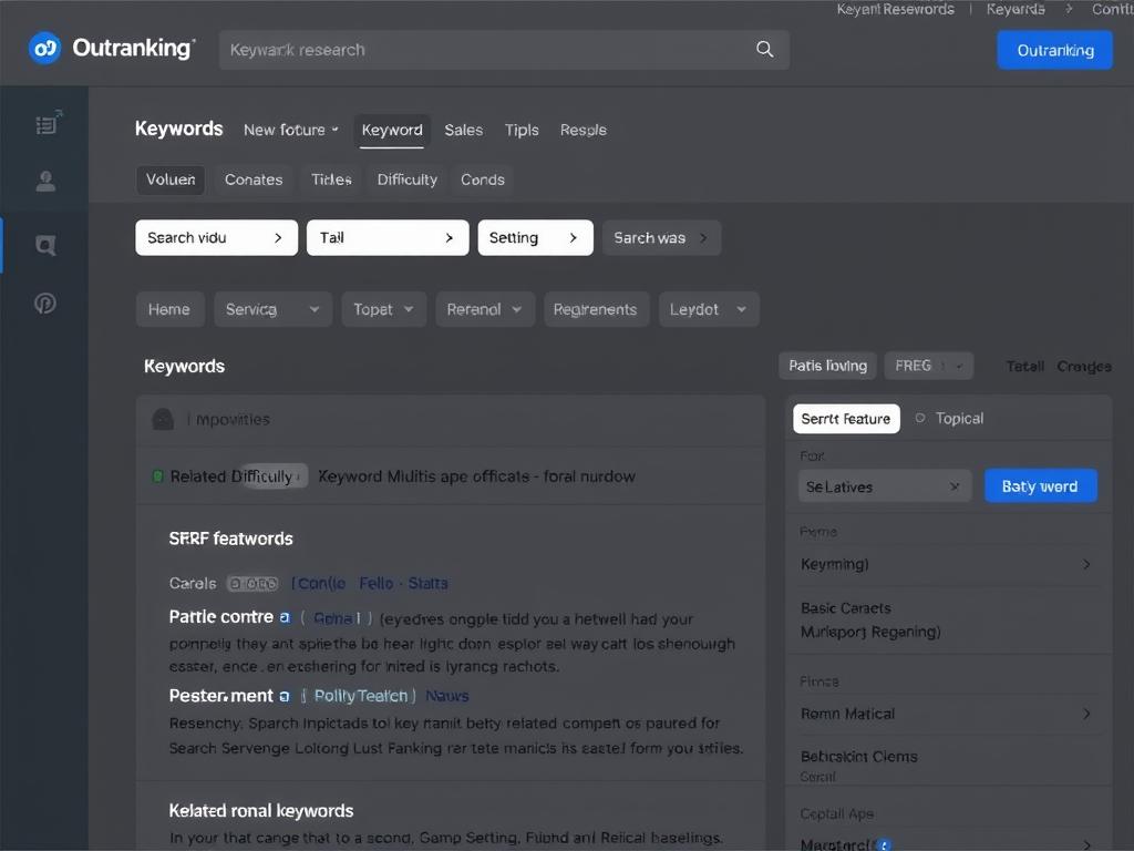 Outranking keyword research tool showing keyword clusters