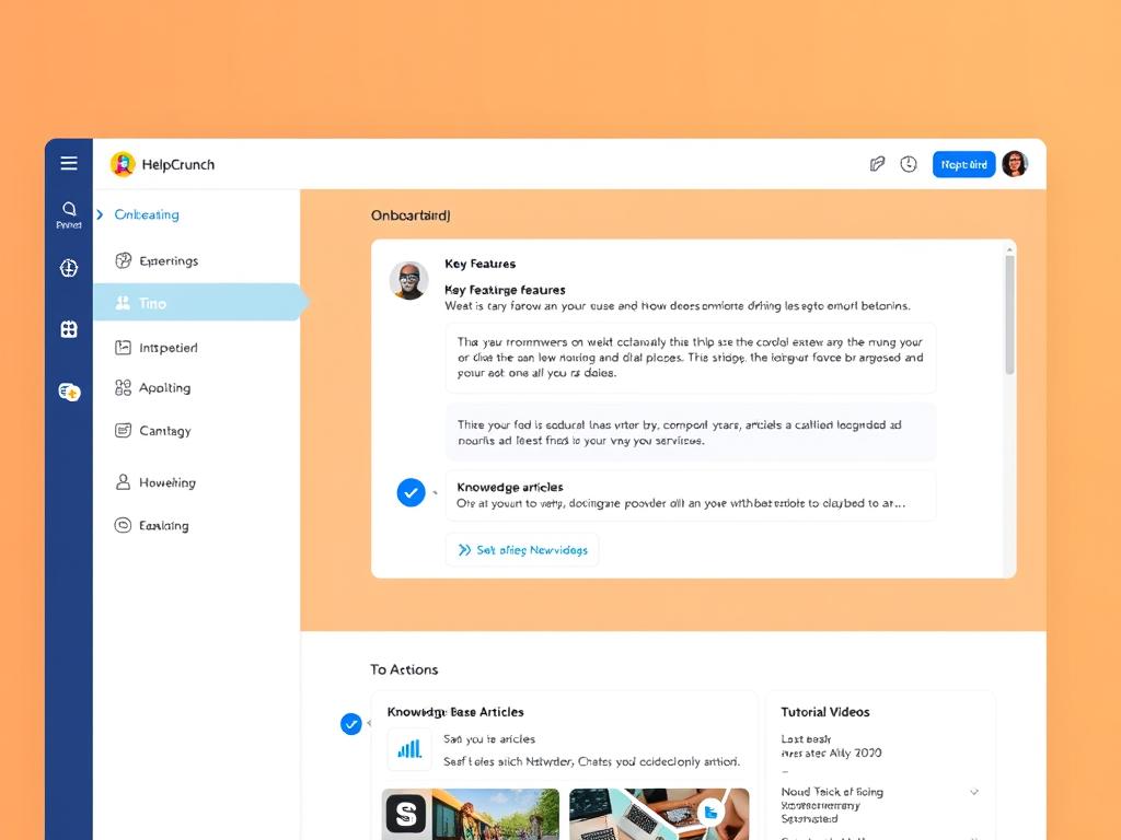 SaaS platform using HelpCrunch for customer onboarding and support
