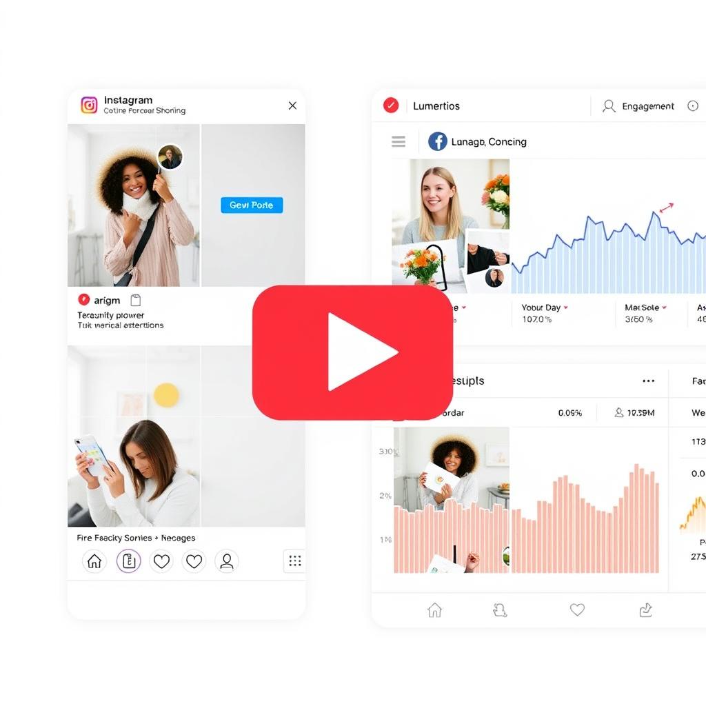 Social media marketing video created with Lumen5 showing engagement metrics