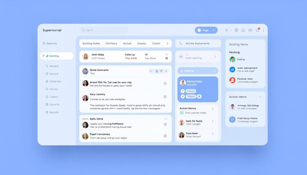 Supernormal AI meeting assistant showing automated note-taking and AI summary features with AI meeting assistants comparison