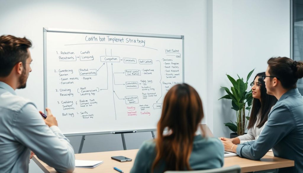 Team planning and implementing an AI chatbot strategy