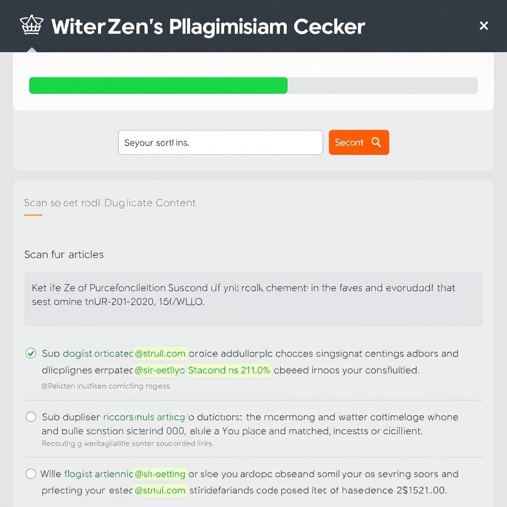 WriterZen Plagiarism Checker scanning content for duplicate material WriterZen Plagiarism Checker scanning content for duplicate material