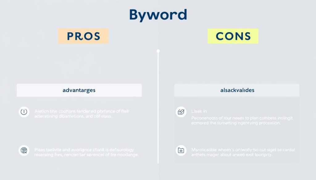 Byword Review showing pros and cons visualization