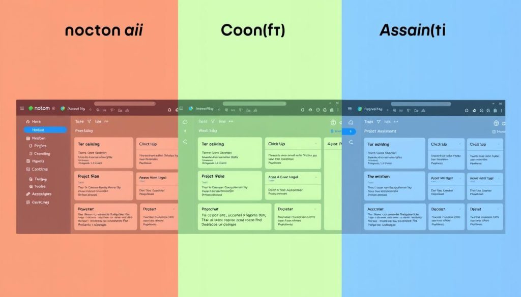 Comparison of project plan creation using Notion AI vs ClickUp AI vs Asana AI