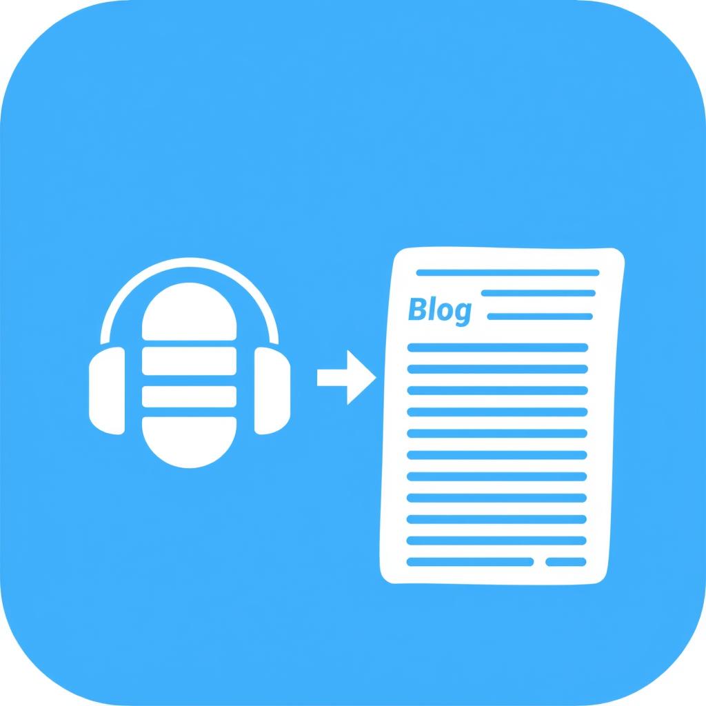 Podcast to blog repurposing with Copy.ai showing audio conversion