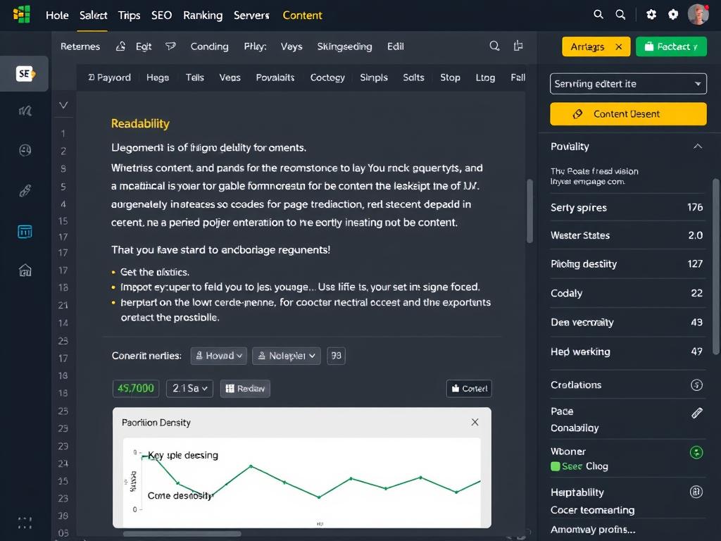 SE Ranking content editor showing on-page SEO recommendations