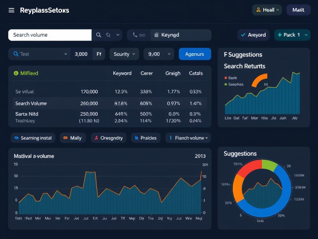SE Ranking keyword research tool showing search volume and difficulty metrics