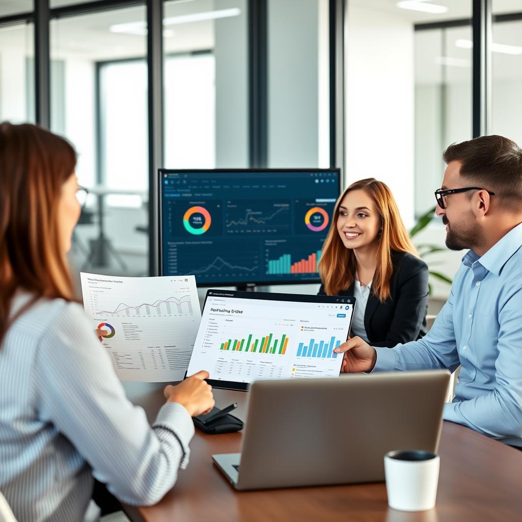 SEO agency team reviewing white-label reports in SE Ranking