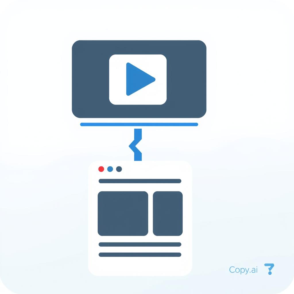 Video to blog repurposing with Copy.ai showing transcript conversion