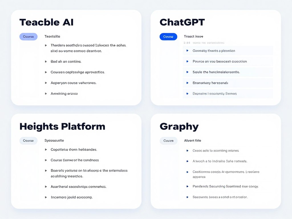 Comparison of course outlines generated by different AI tools