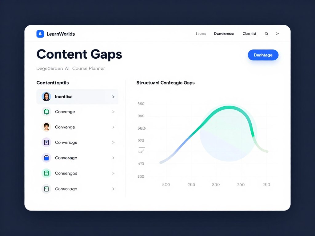 Content gap analysis report from LearnWorlds AI Course Planner
