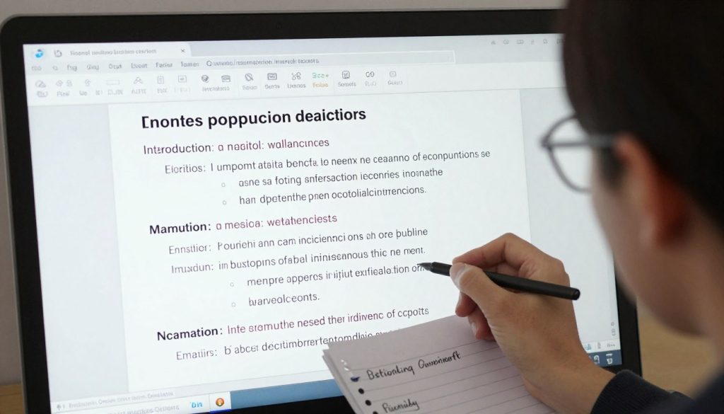 Course creator reviewing a lesson script generated by ChatGPT