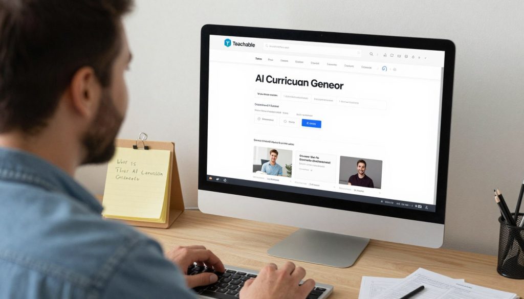 Course creator successfully launching a course created with Teachable AI