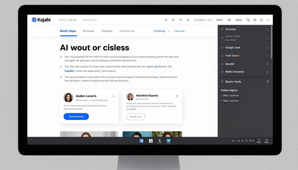 Kajabi AI generating sales page content with human editing
