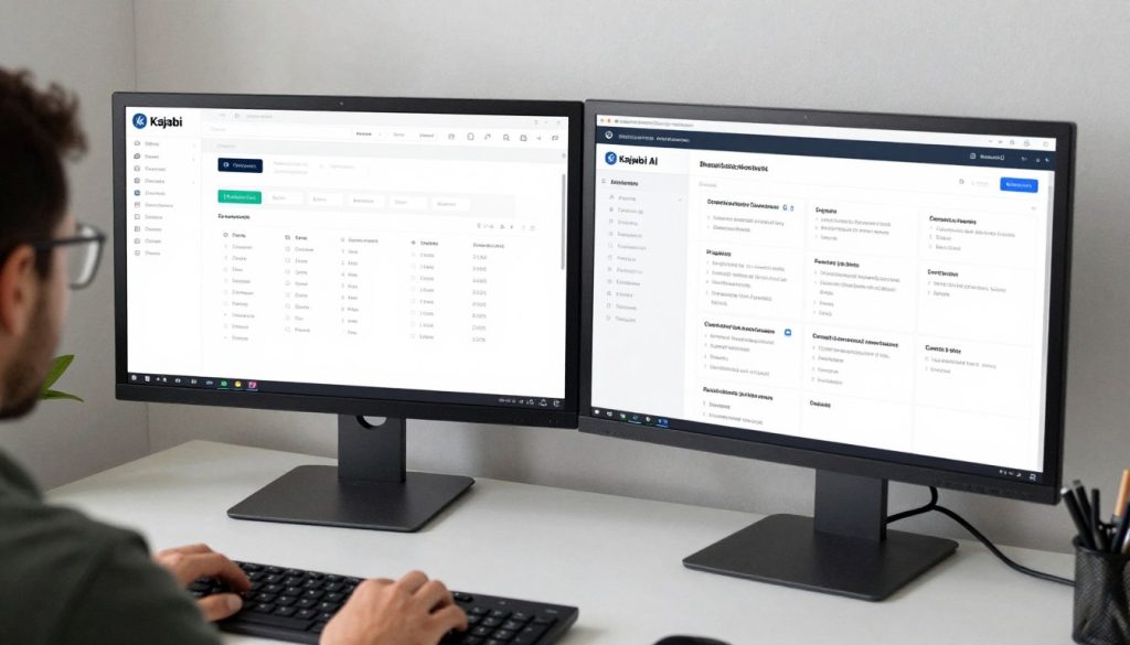 Person using Kajabi AI effectively with notes and organization