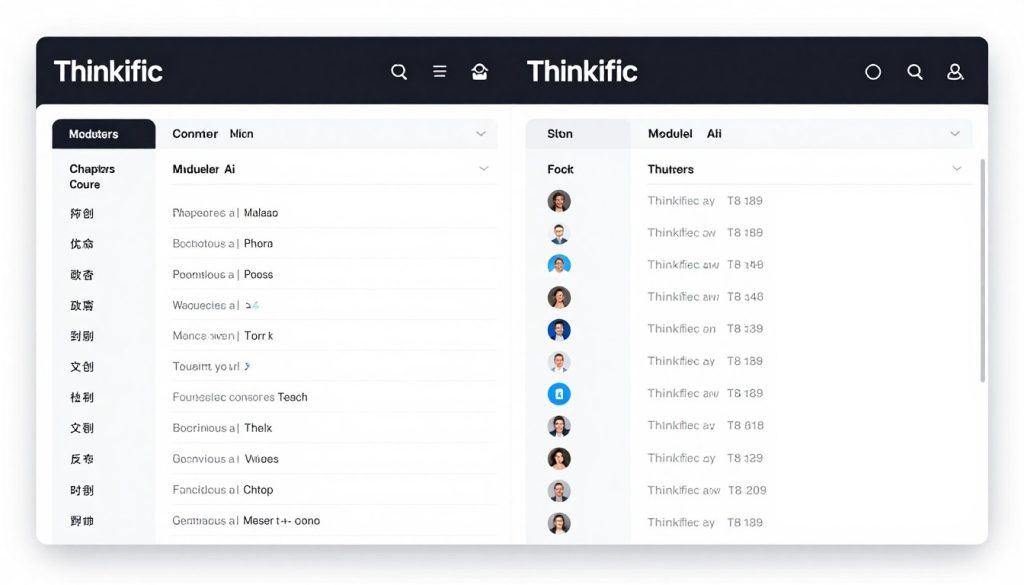 Screenshot showing how a Thinkific AI generated outline transfers into the Thinkific course builder interface