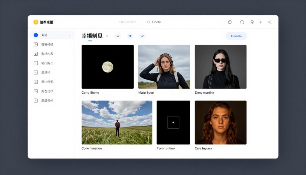AI-powered image and video generation tool interface