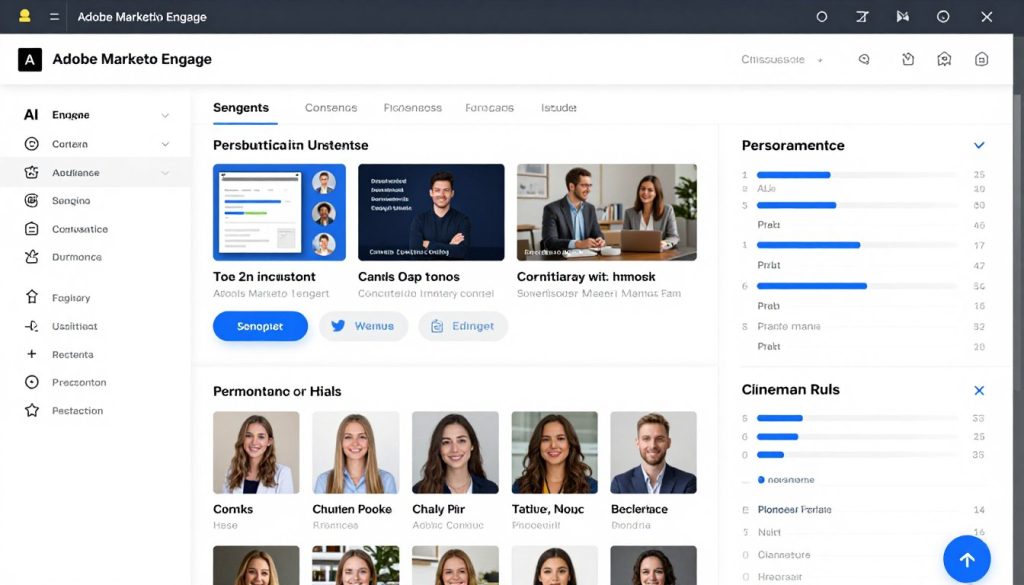 Adobe Marketo Engage AI-powered content recommendations showing personalization engine
