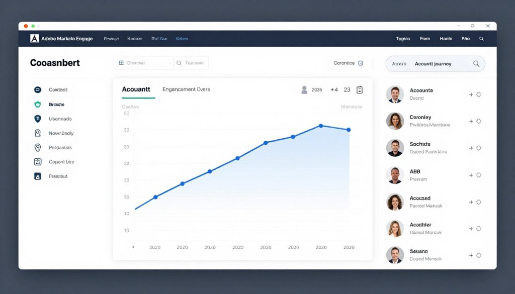 Adobe Marketo Engage account-based marketing dashboard showing target account engagement