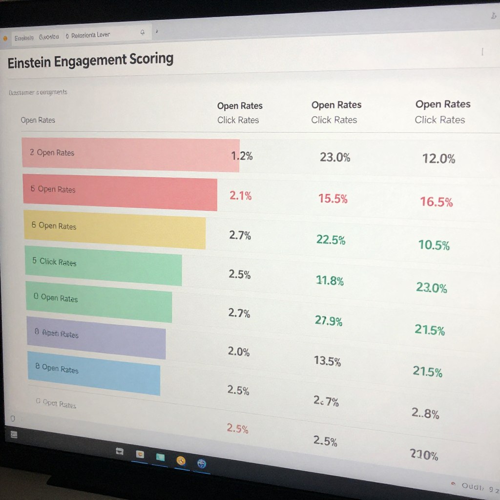 Einstein Engagement Scoring dashboard with customer segments