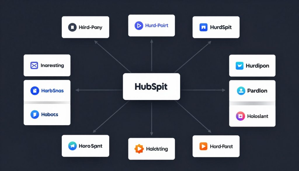 HubSpot integration ecosystem showing connected marketing automation tools and data flow