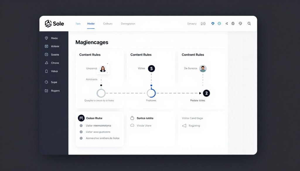 Personalization platform showing audience segment creation and content rules