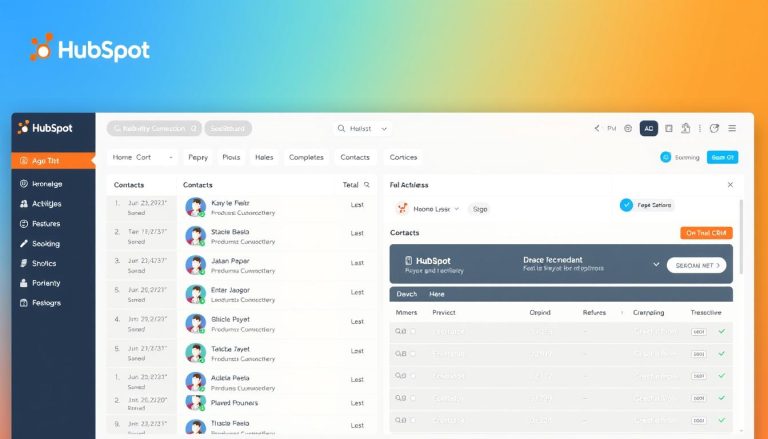 HubSpot CRM free version dashboard showing contact management for small businesses