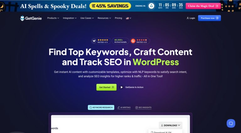 GetGenie Review: WordPress AI Assistant for SEO and Content Creation