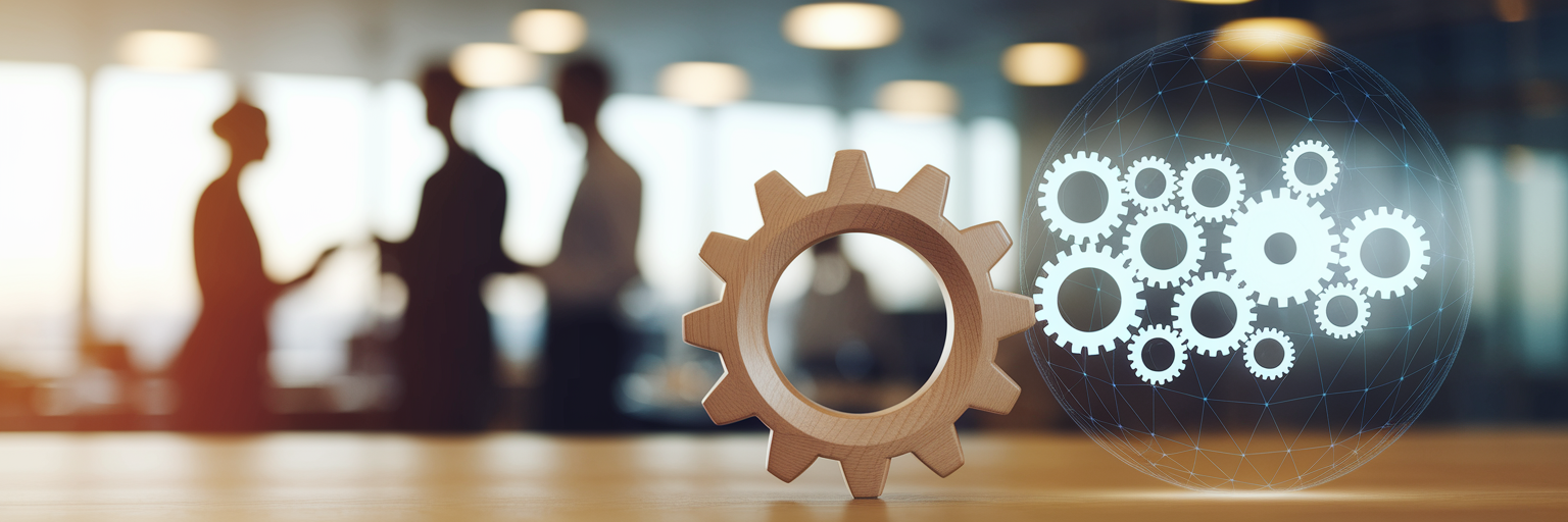 AI gear integrating with business workflow.